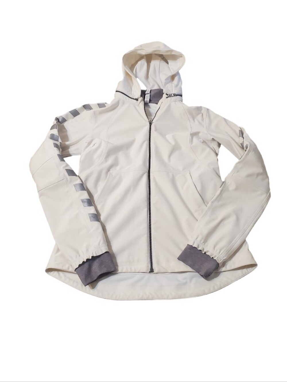 Lululemon Women's White Feelin' Frosty Softshell Full Zip Reflective Jacket 8
